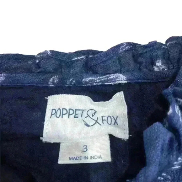 Poppet & Fox Jodhpur Leaves Woven Dress Toddler Cotton Short Sleeve Spring 3 - Picture 5 of 11